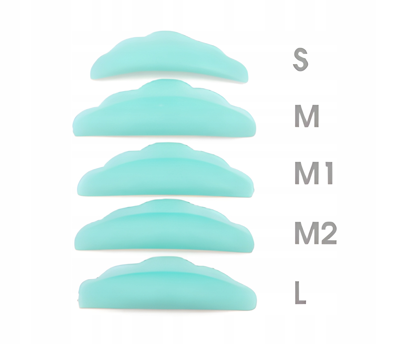 Silikonowe Wałki do Liftingu Rzęs Zestaw 5 par MIĘKKIE ZIELONE Marka inna marka