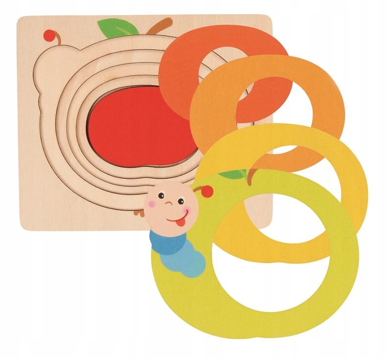 

Puzzle warstwowe dla dzieci Układanka Robaczek