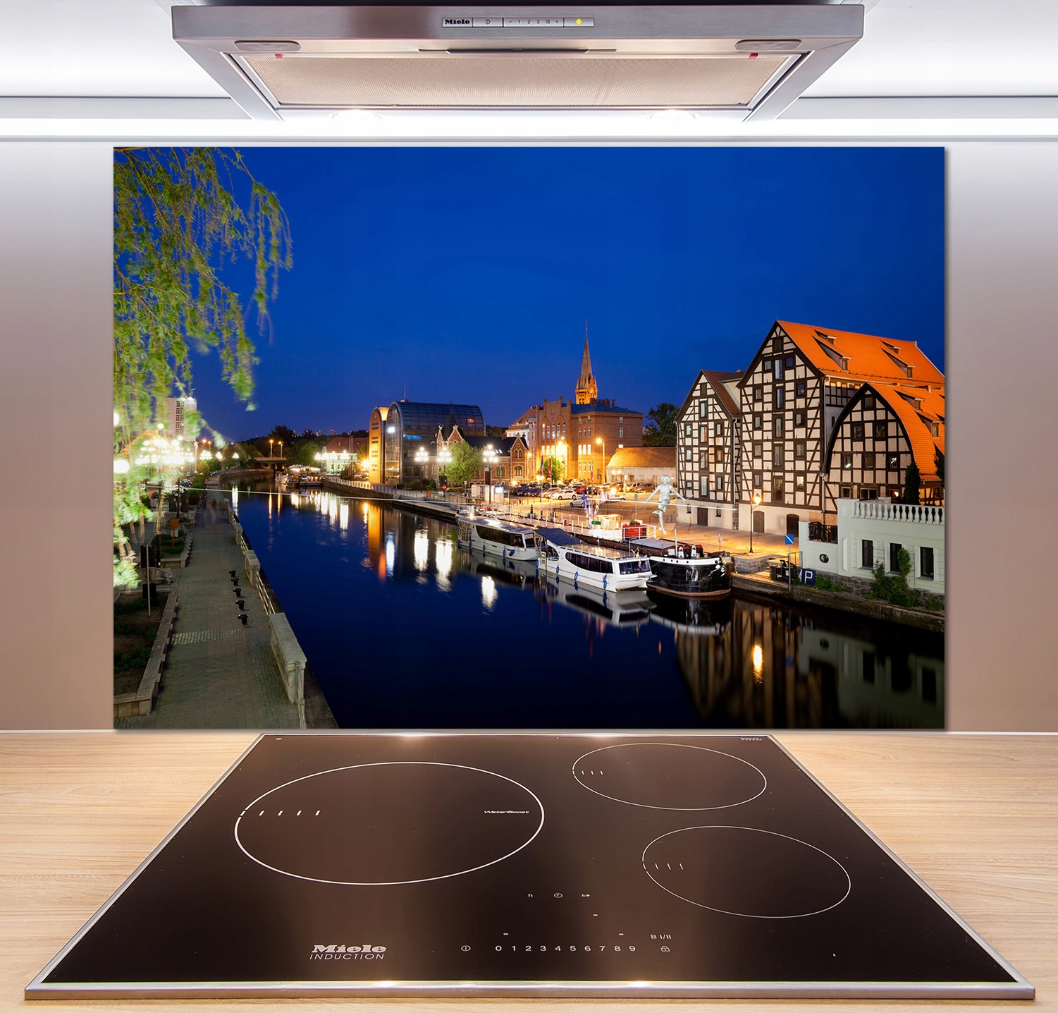 

Panel do kuchni Bydgoszcz nocą 100x70 cm + Klej