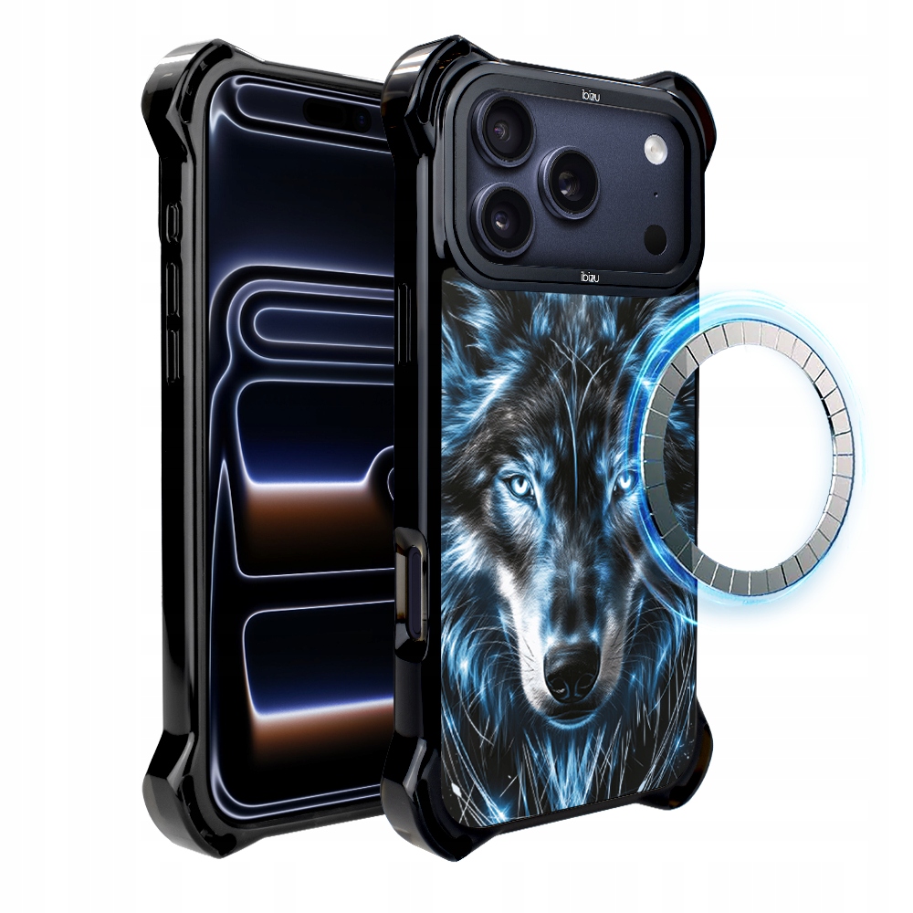 Pouzdro pro iPhone 17 Pro Ibizu DropGuard Ultra s MagSafe, Ledový vlk