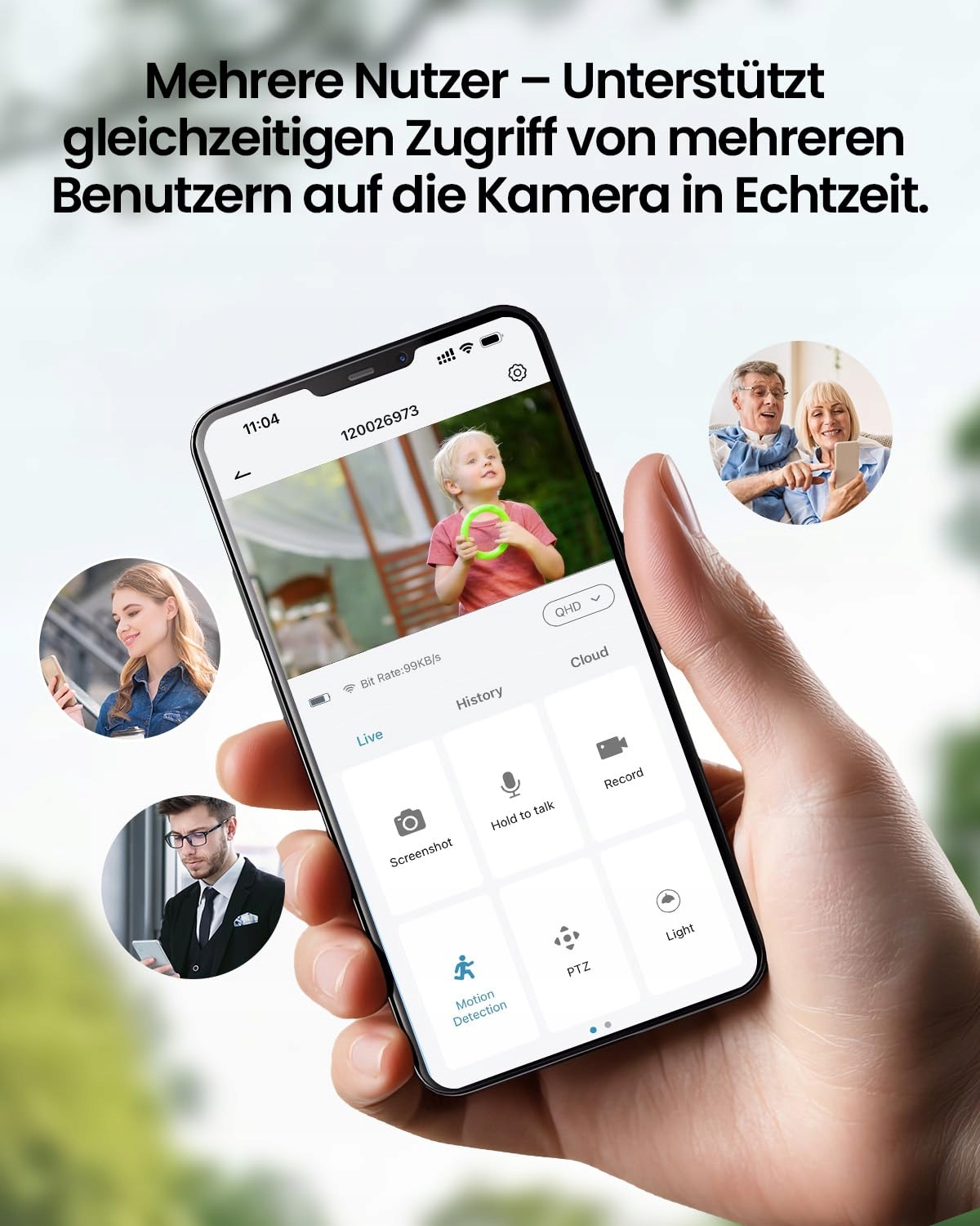 CZEVIEW Kamera 2K Zewnętrzna Bezprzewodowa IP65 Dwukierunkowe Audio — miniatura 7