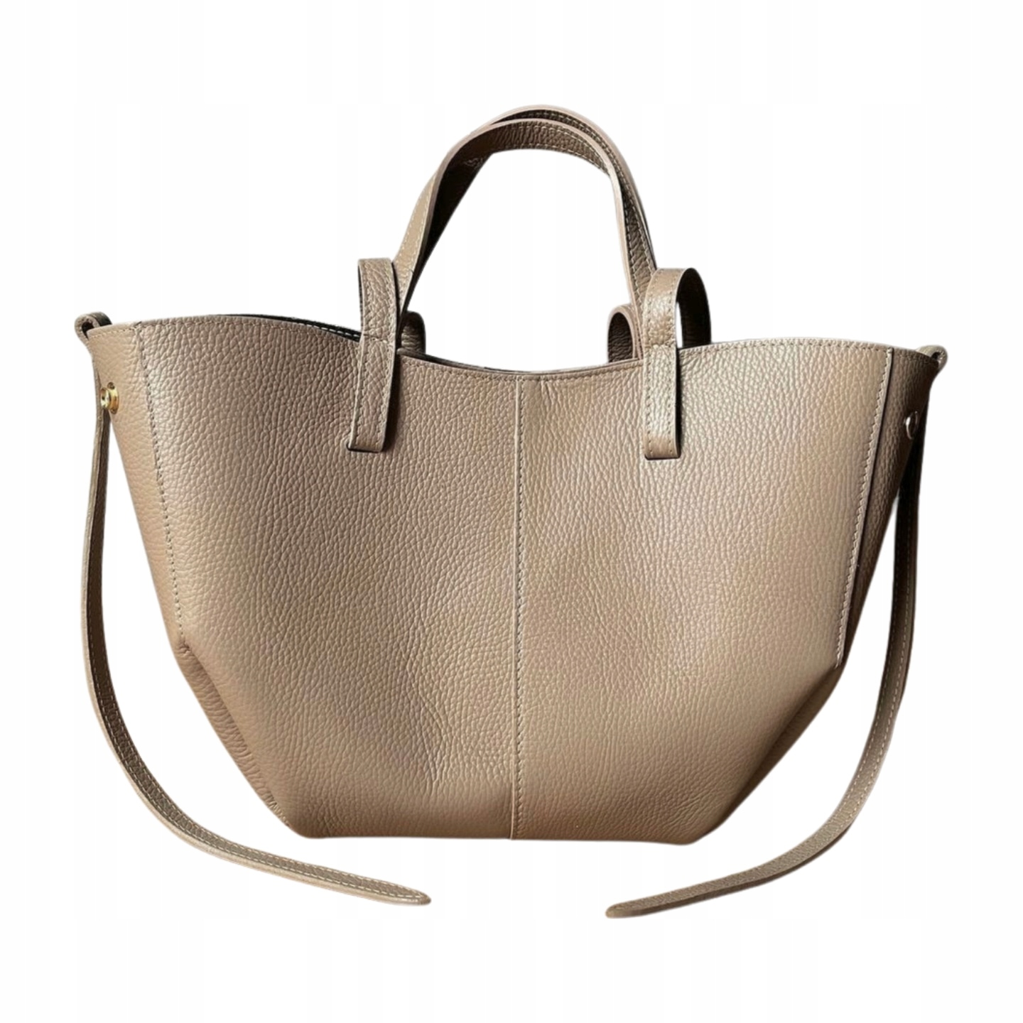 Fango torebka skóra naturalna shopper łódka taupe torebka Vera Pelle