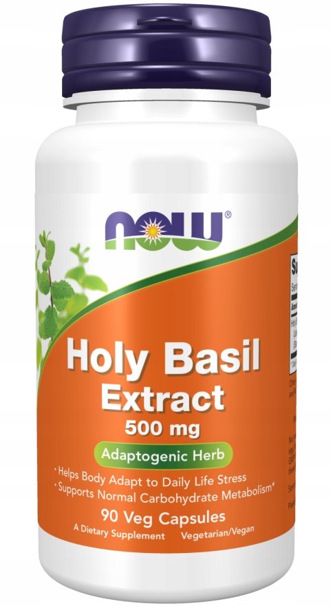Now Foods Holy Basil Extract 500mg posvätná bazalka odolnosť stres 90 kaps
