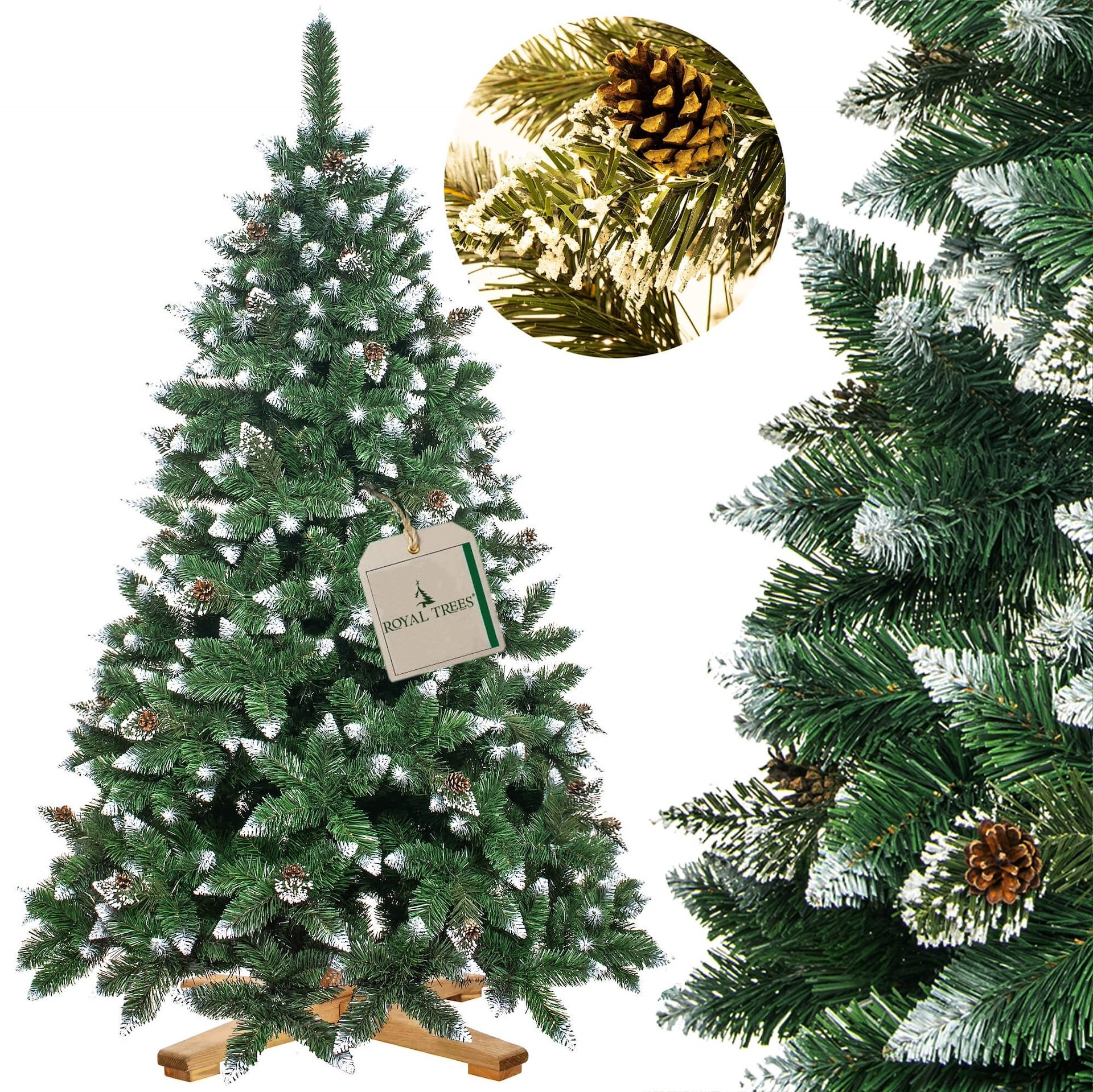Umelý Vianočný Stromček Diamantová Borovica Royal Trees Premium 150 cm Hustá Krásna