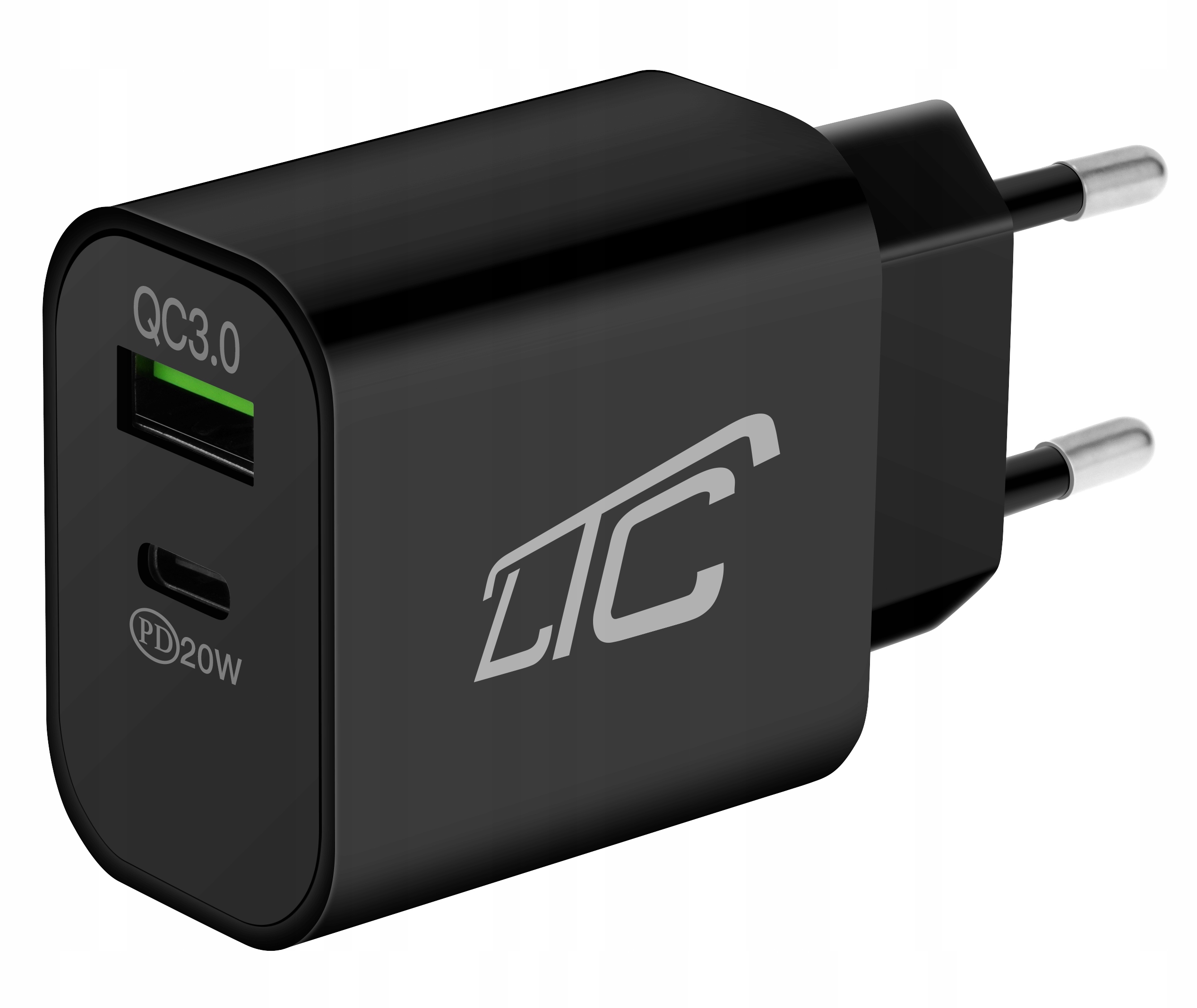SZYBKA ŁADOWARKA SIECIOWA ANDROID IPHONE KOSTKA 2w1 20W 1xUSB-C PD 1xQC3.0 Kod producenta QC23