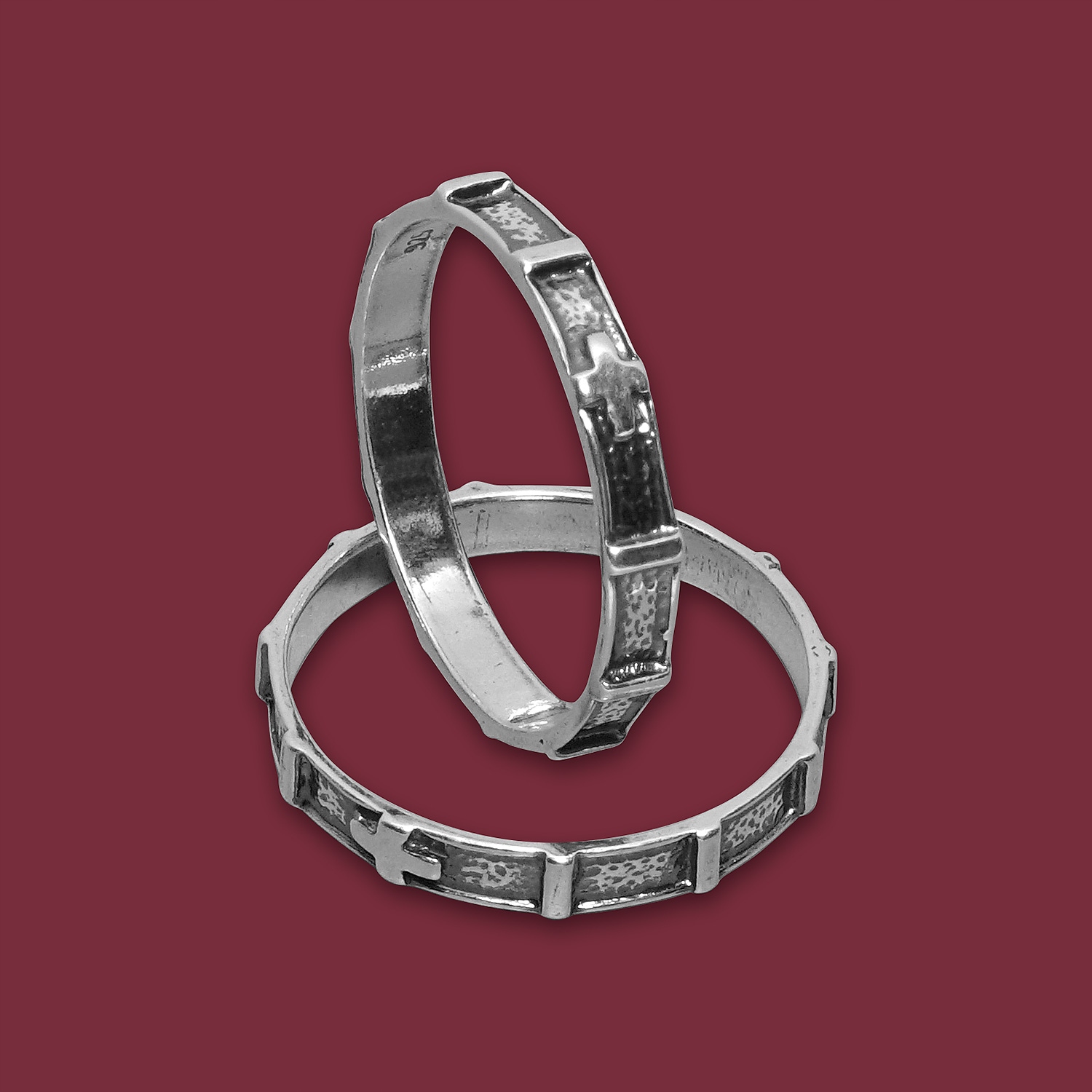 Różaniec na palec, obrączka srebro pr. 925 r. 20 Marka Inna marka