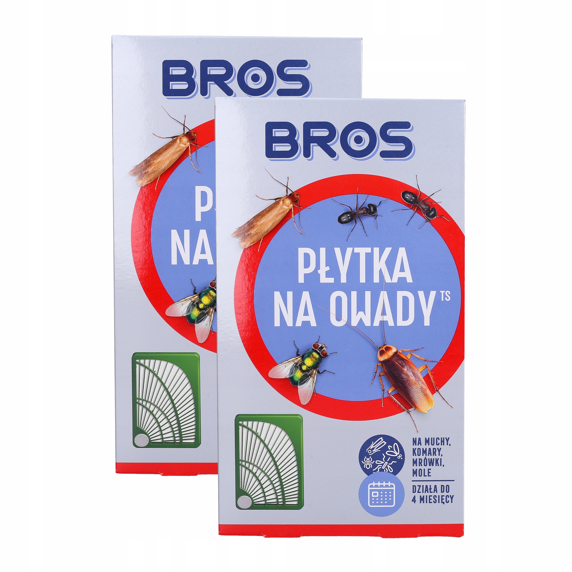 

2x Bros Płytka Na Owady Muchy Komary Mrówki Meszki