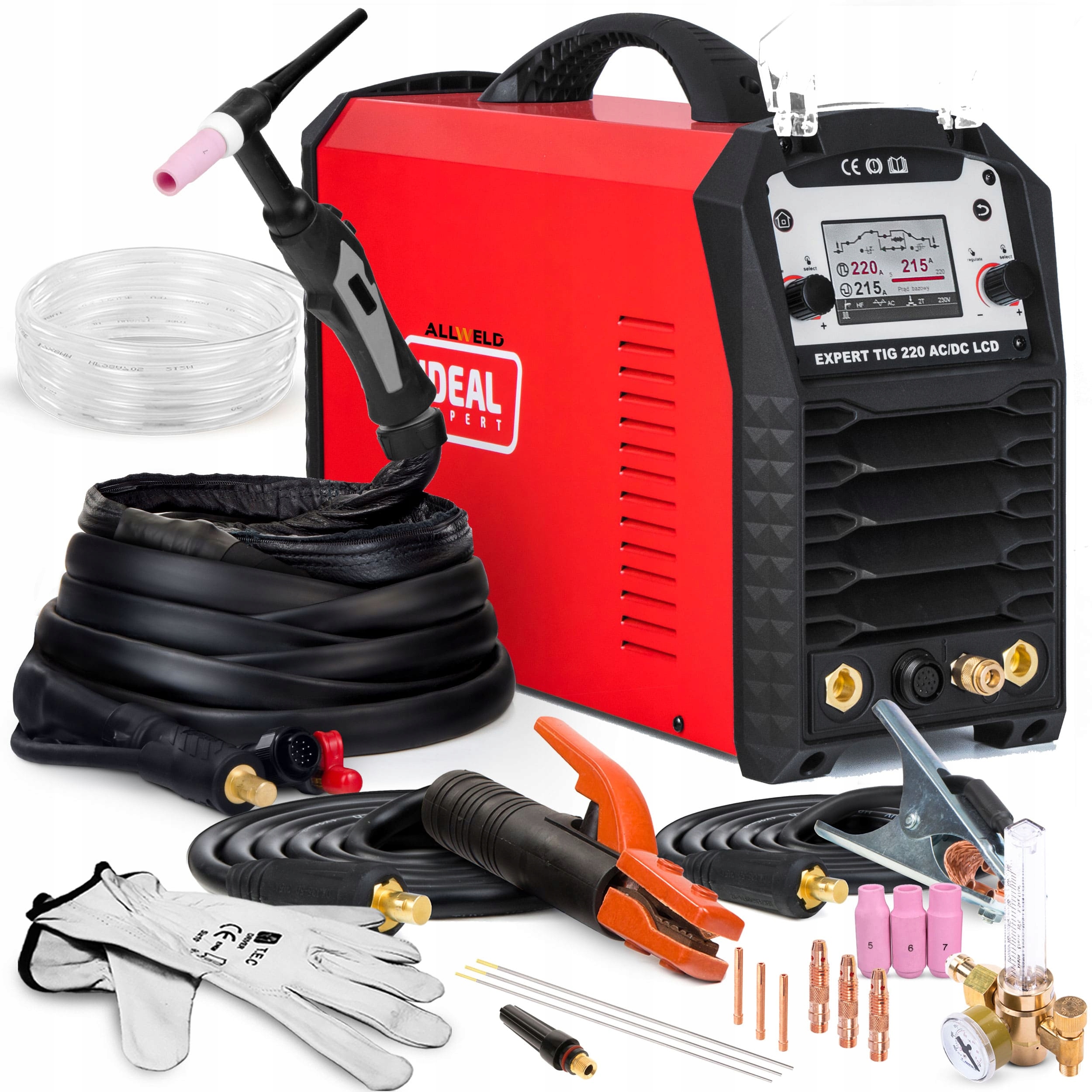 Invertorová Svářečka Ideal Expert Tig 220 Ac/dc LCD Puls Mma Igbt 220A 230V