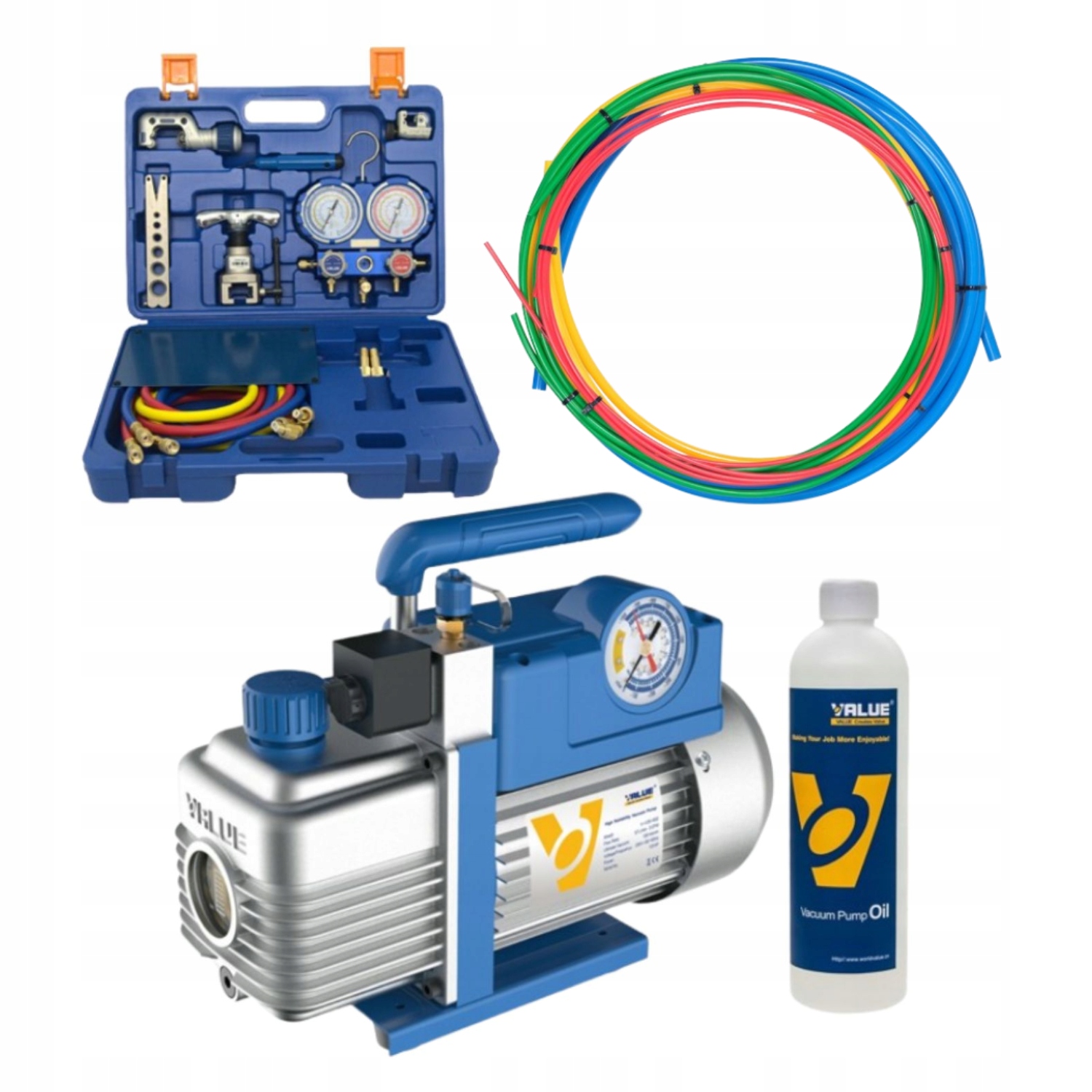 Sada Value Vákuová Pumpa V-I220-R32 Nástroje VTB-5B-II Tyče Yato