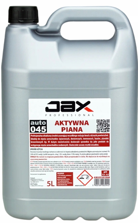 Aktywna Piana 5L 45 Jax do mycia karoserii plandek