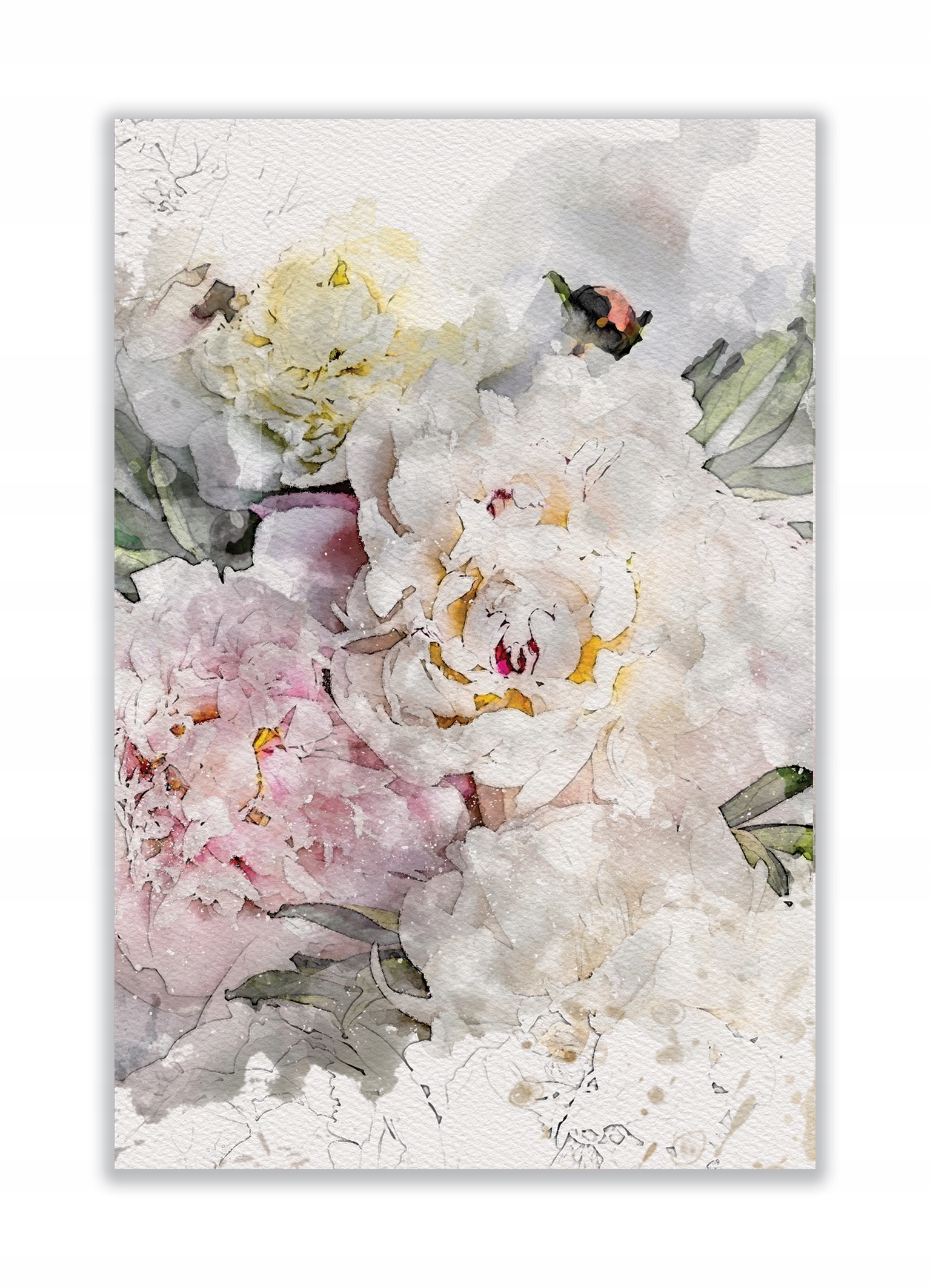 

Plakat Pudrowe peonie Bukiet 50x70 kwiaty