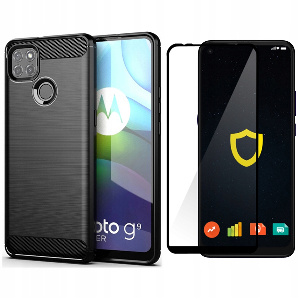 

Etui Pancerne Case Carbon Do Moto G9 Power Szkło