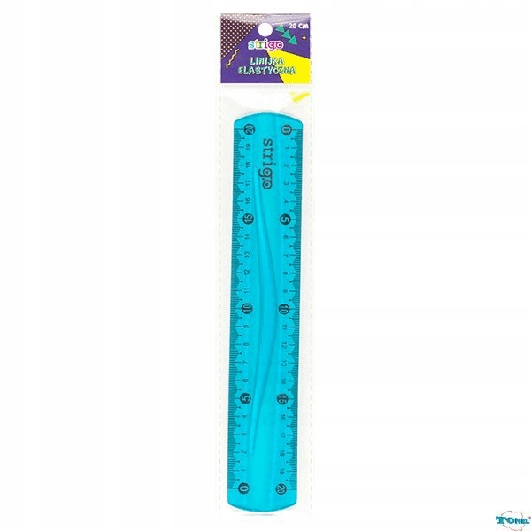 Linijka elastyczna 20cm niebieska Strigo SSC013