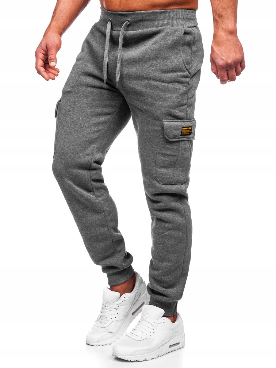 

Spodnie Męskie Dresowe Szare JX8709 DENLEY_2XL