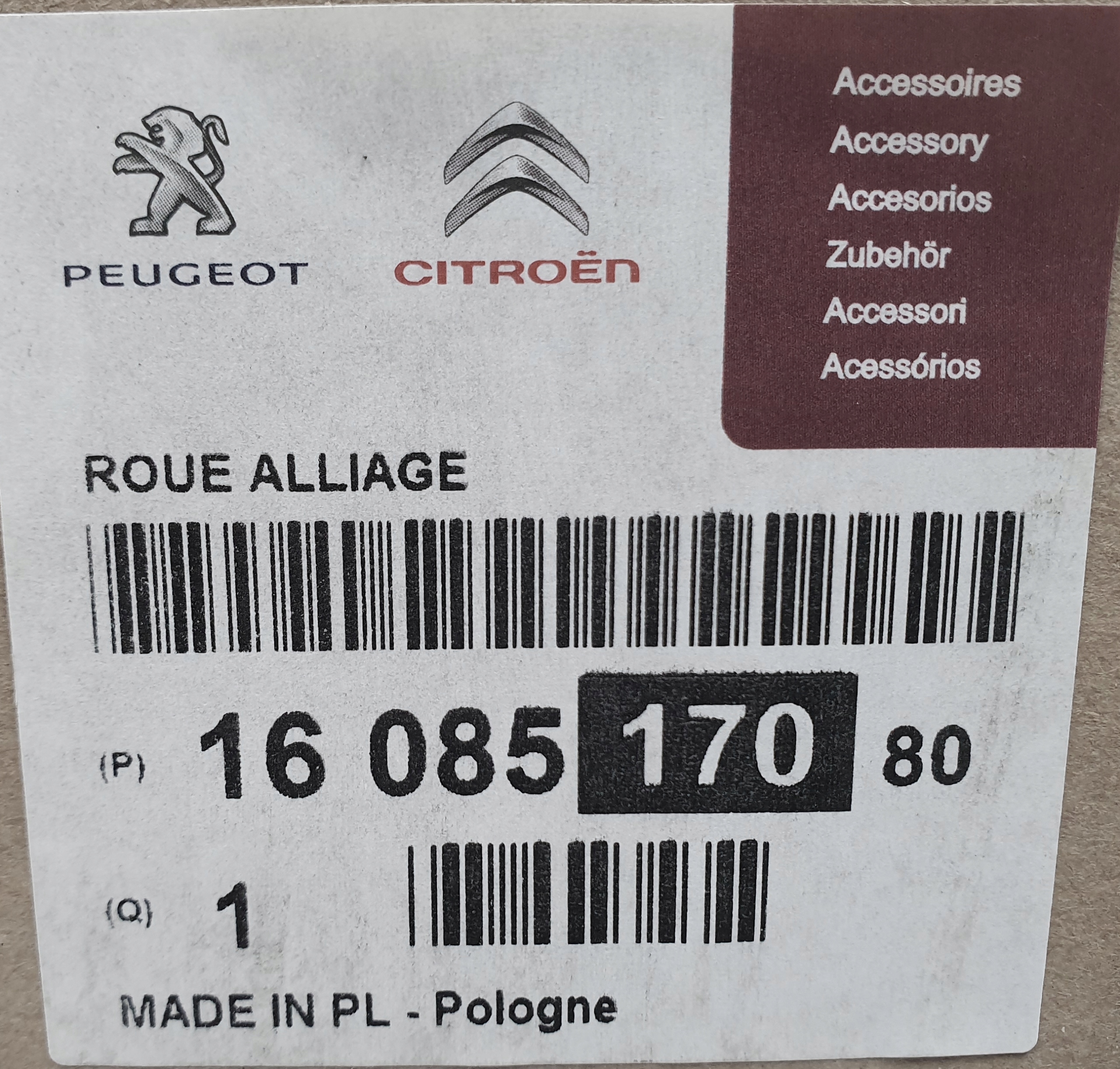 NOWE ORYGINALNE ALUFELGI CITROEN 17 Jumpy III 3 Kolor Grafitowy