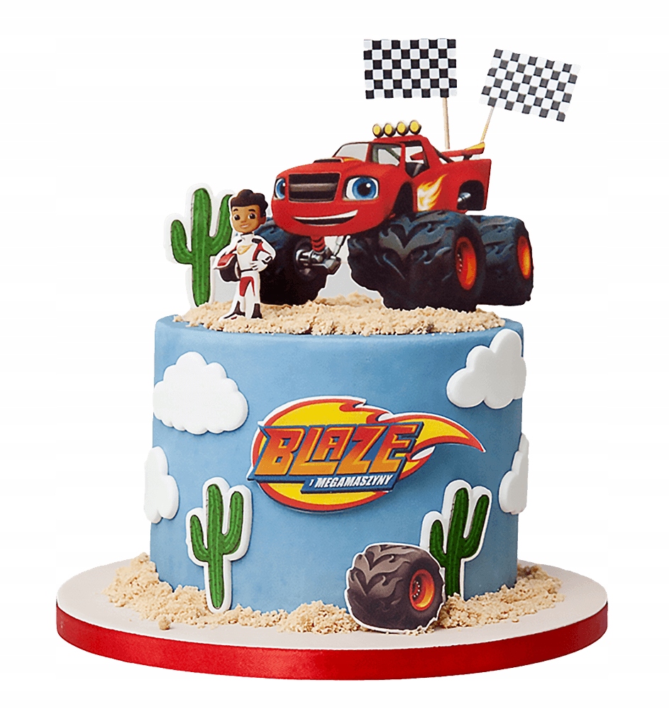 Levně Sada dekorací na dort Blaze 13El cukrové figurky oplatek Megastroje