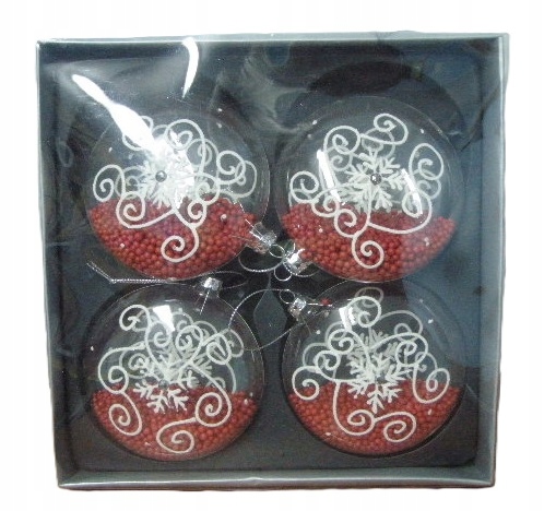 bombki szklane 4szt  dysk  3778 — 4