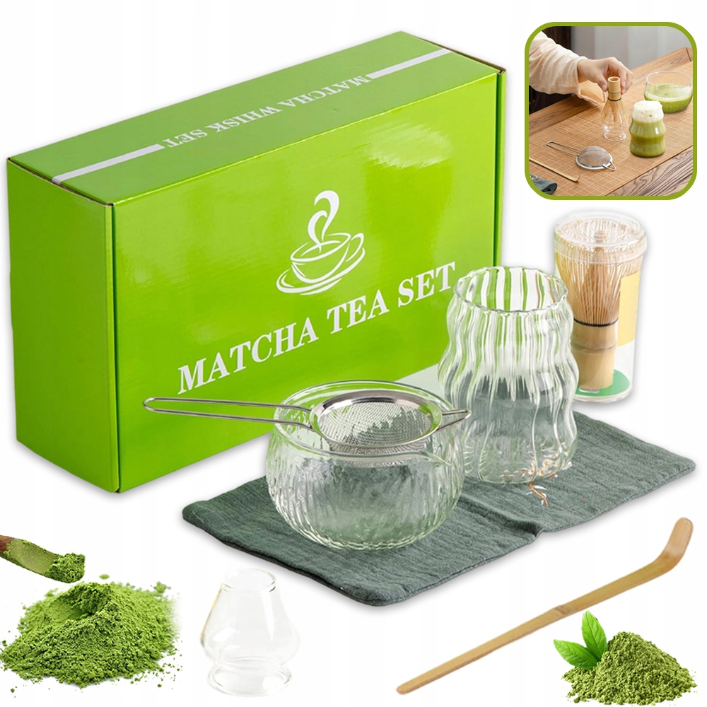 Zestaw Do Herbaty Matcha 7-CZĘŚCIOWY Zestaw Mioteł Matcha Miotła Do Matchy