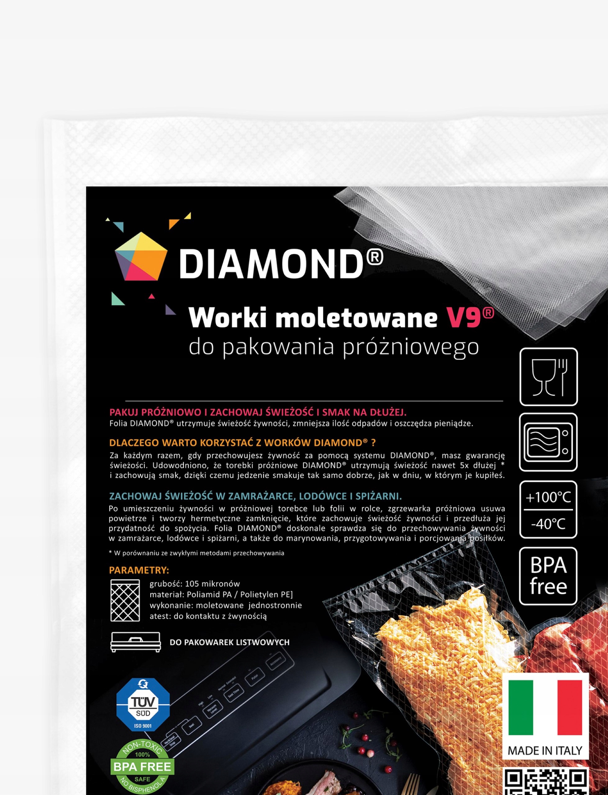 Woreczki do pakowania próżniowego 15x35 cm Stan opakowania oryginalne