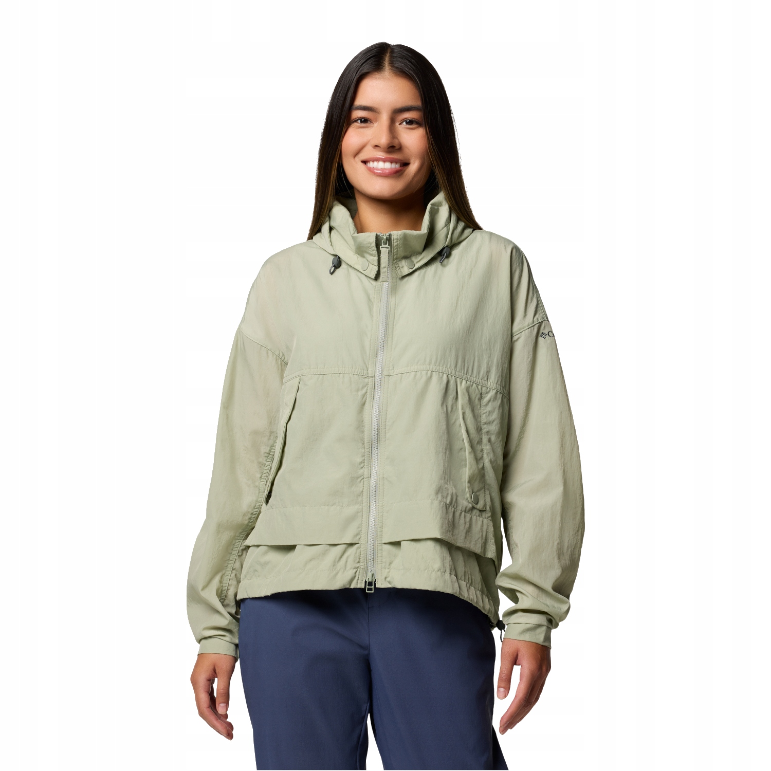 Columbia Paracutie II Windbreaker Jacket [L] Dámská bunda Nylon Zelená