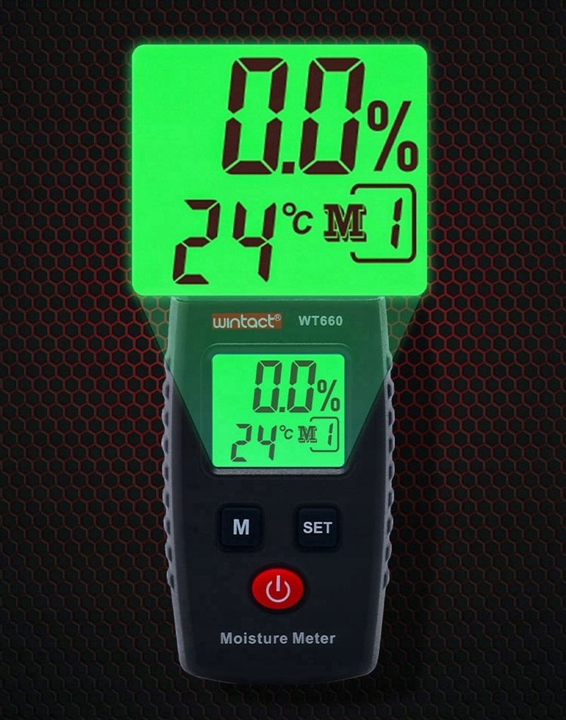 WILGOTNOŚCIOMIERZ DO DREWNA MIERNIK WILGOTNOŚĆ BETONU CEGŁY GIPSU TYNKU LCD Rodzaj inwazyjny