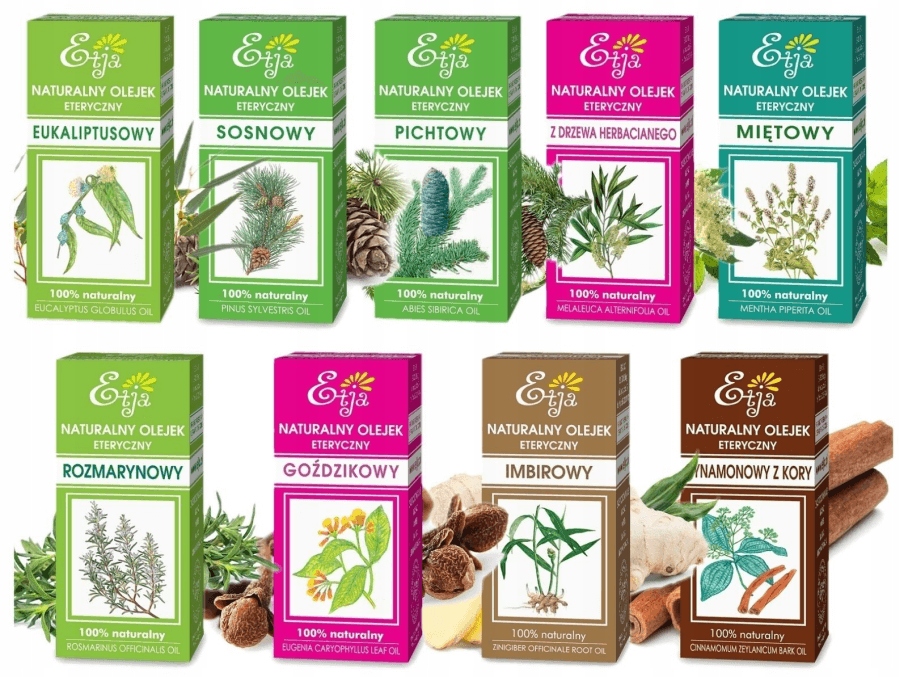 Olejki eteryczne naturalne Zdrowotne Etja kaszel przeziębienie katar zatoki