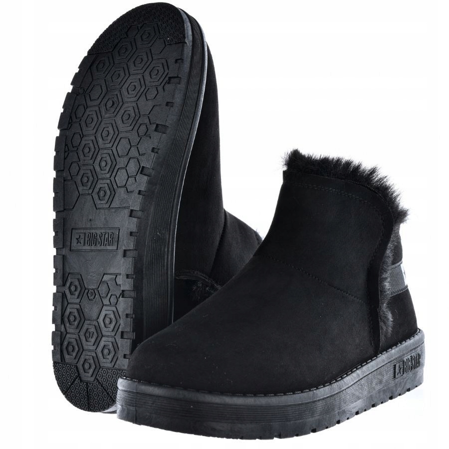 BUTY DAMSKIE ZIMOWE BIG STAR ŚNIEGOWCE OCIEPLANE Kolor czarny
