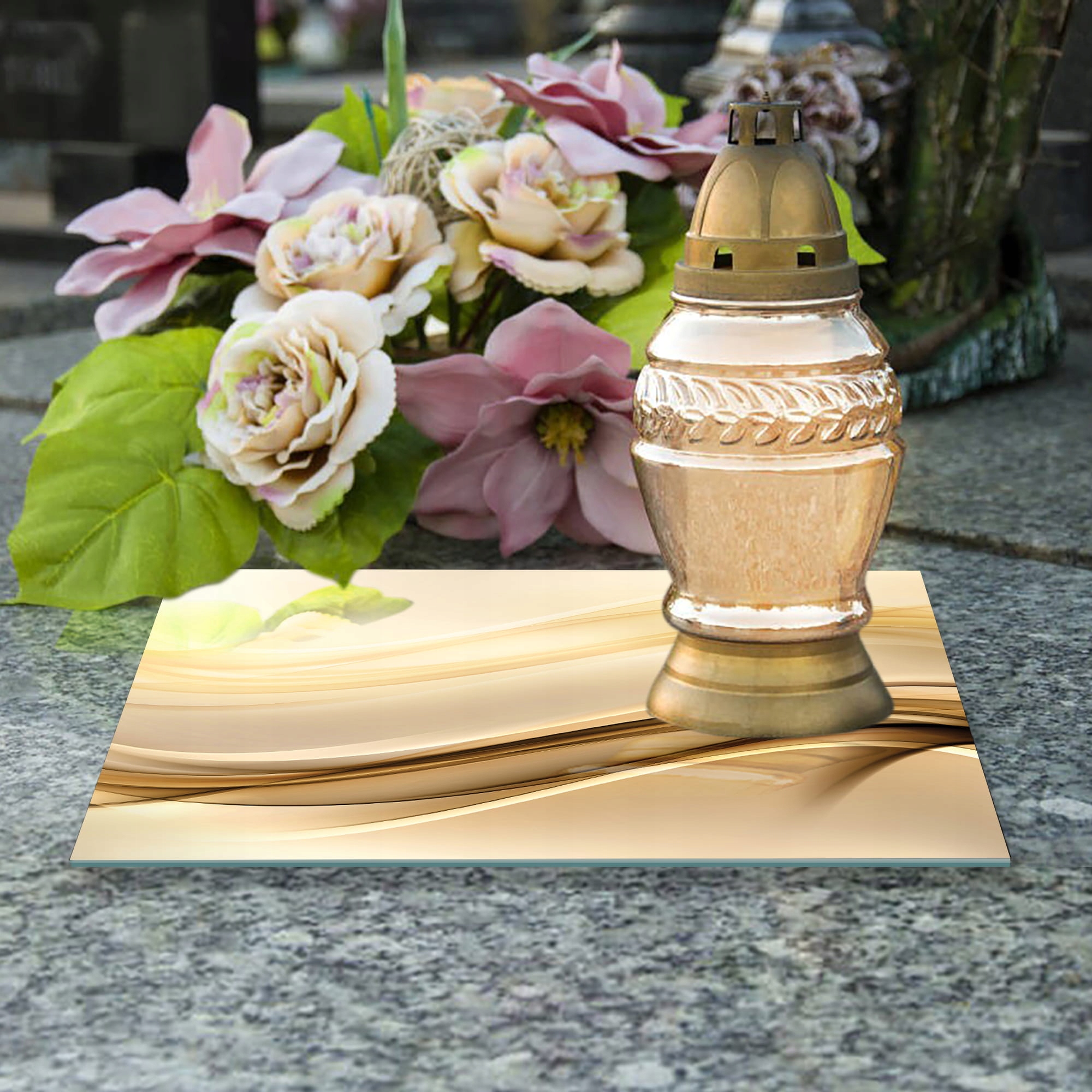 SZKLANA PODSTAWKA POD ZNICZE 30x30cm Fala 195f Kod producenta deska-szklana-195f