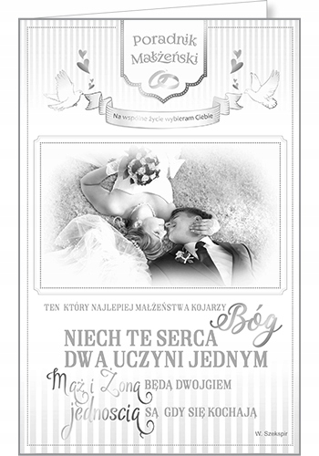 

Kartka na ślub wesele życzenia 10 przykazań SAB20