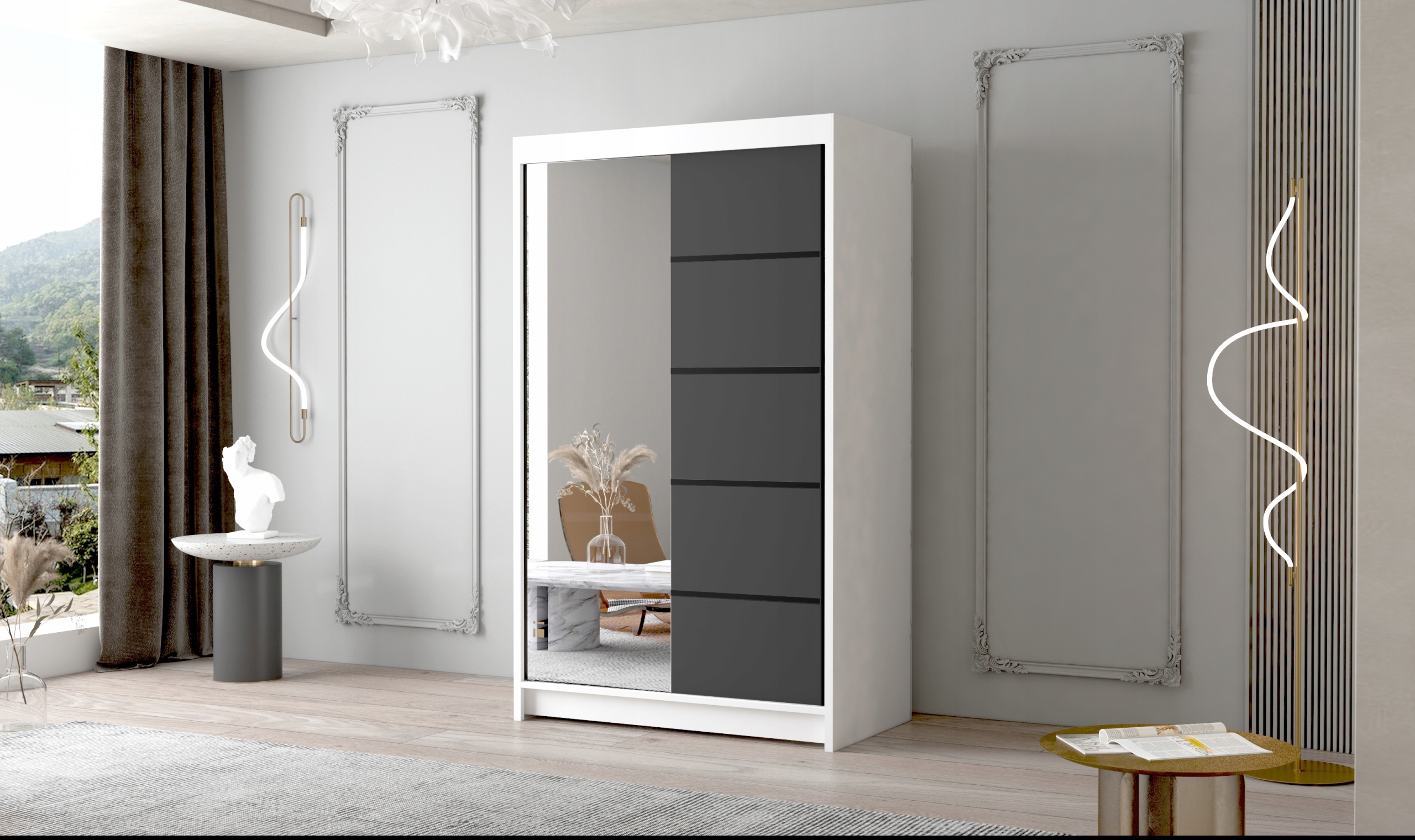 SZAFA PRZESUWNA Fado III 120cm z lustrem GARDEROBA Marka Ankon