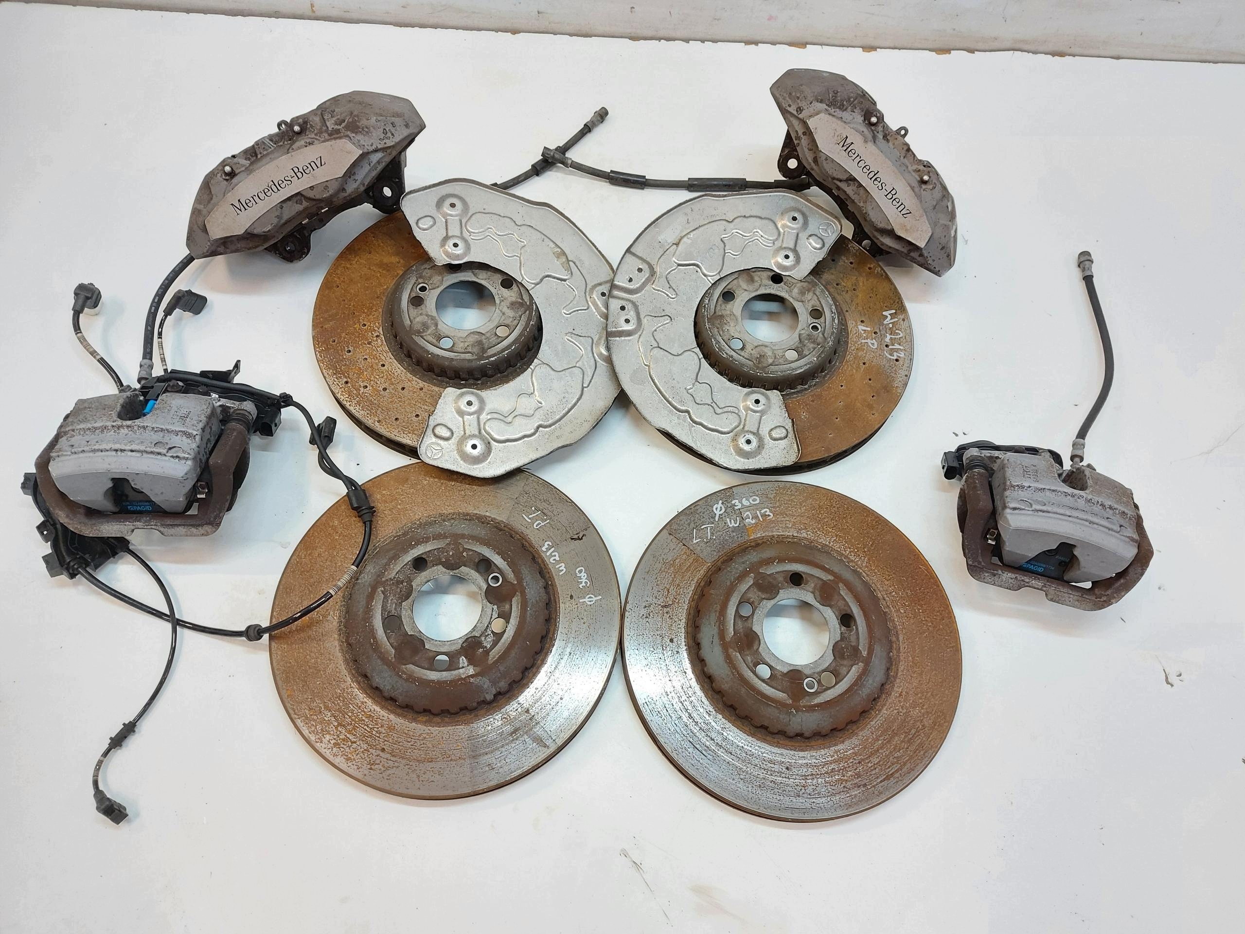 MERCEDES W213 E300de Kombi caliper brake disc front rear part komplet