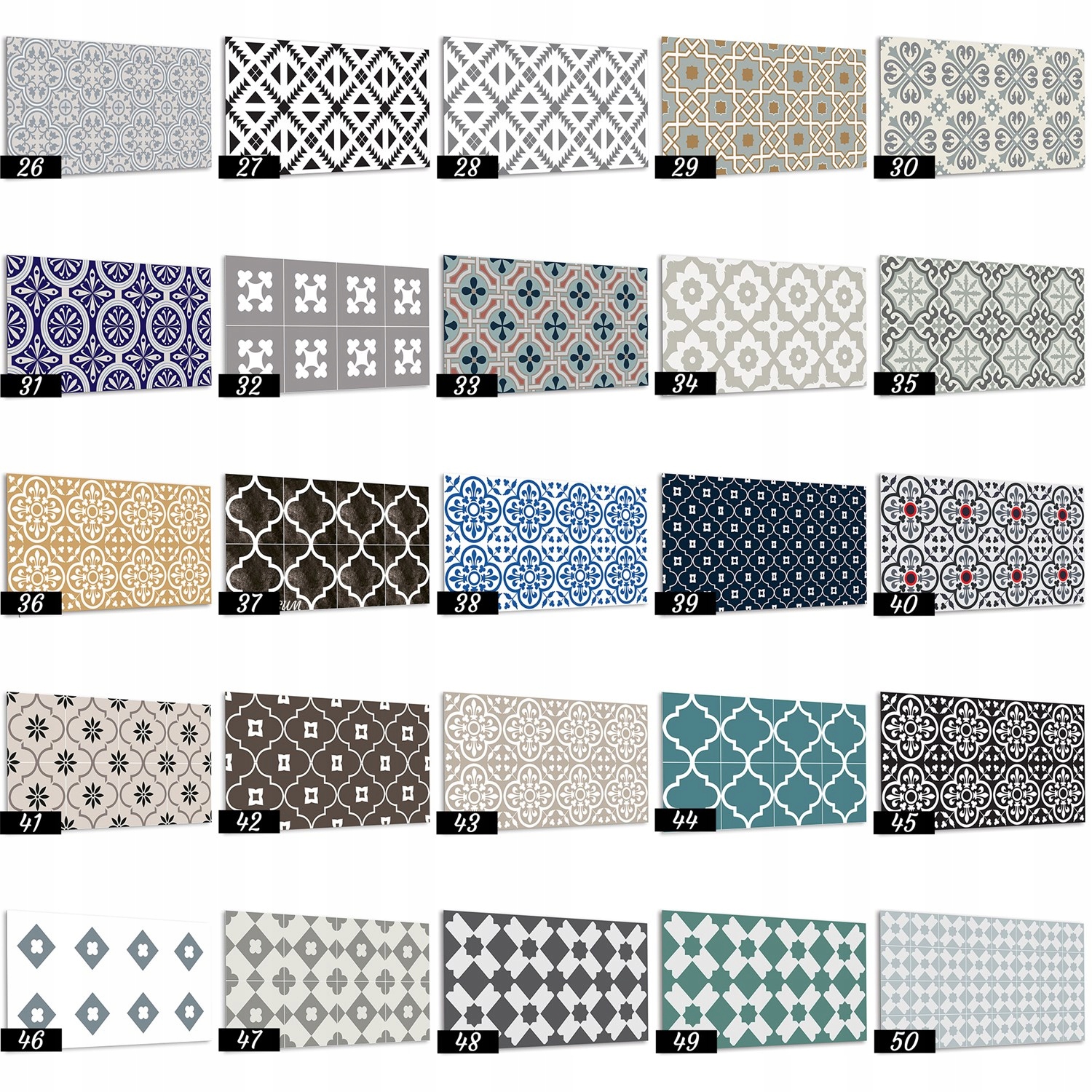 Panel ścienny podłogowy Geometryczny wzór 100x50cm Struktura gładka