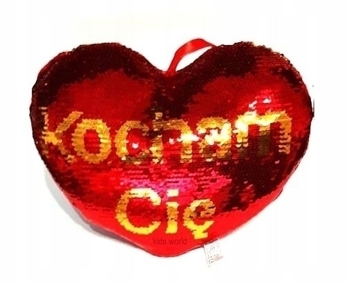 serce cekiny 30cm KOCHAM CIĘ S1531 — 3