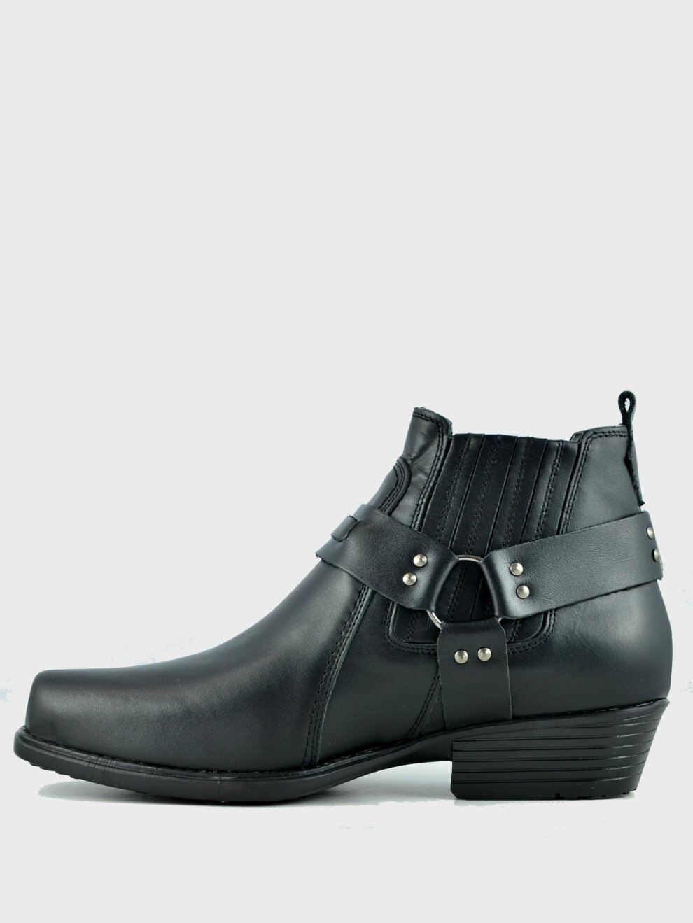 Męskie Skórzane Kowbojki Desque Czarne Kolekcja Kowbojki