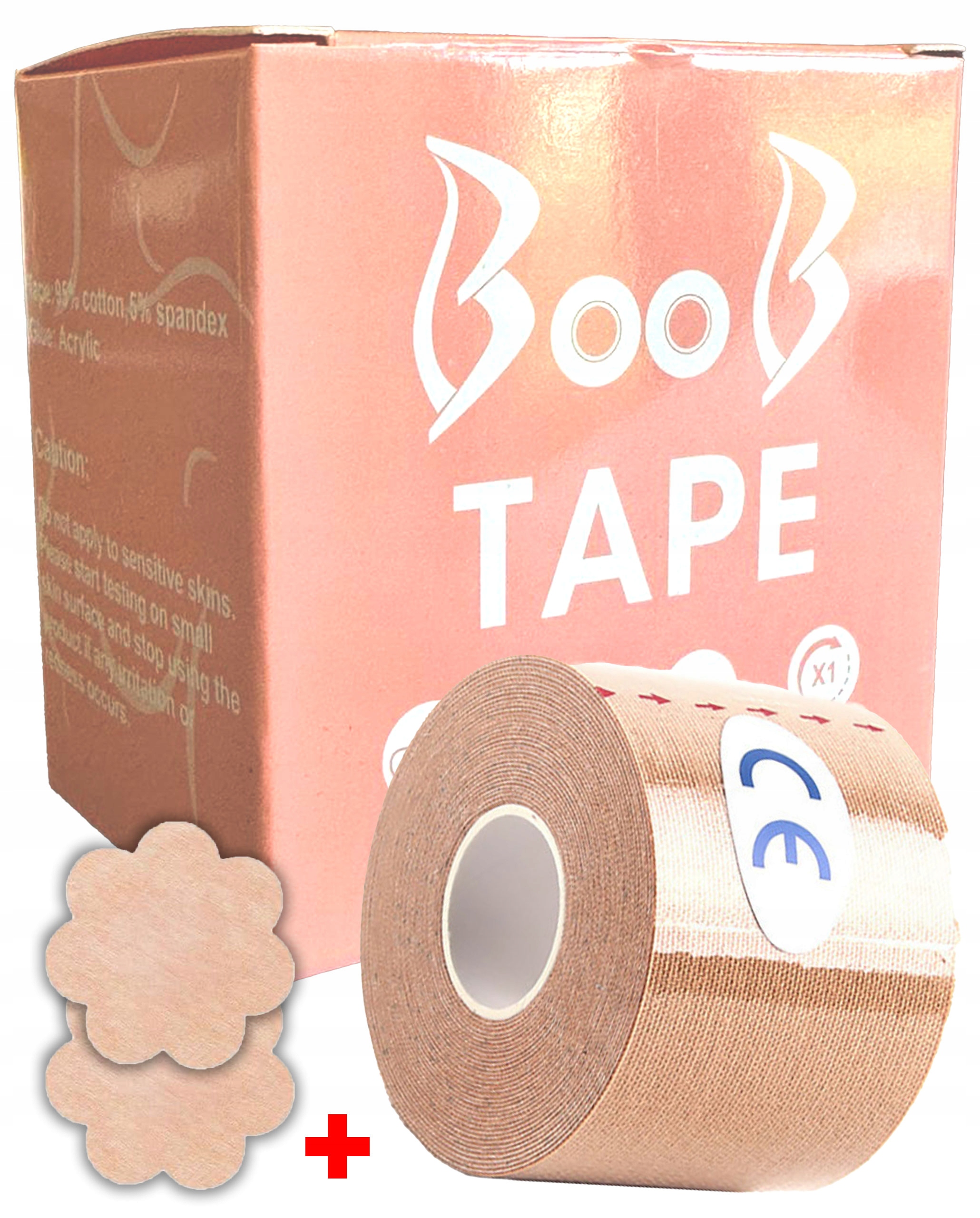 TAŚMA MODELUJĄCA UNOSZĄCA BIUST PUSH UP TAPE 5M DEKOLT ORYGINALNA BOOB BEŻ Marka bez marki