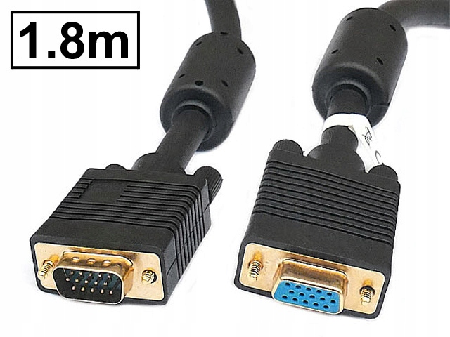 

Kabel przedłużacz Vga wt-gn HD15P DDC FullHD 1.8m