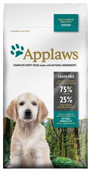 Levně Applaws Puppy Small & Medium Breed Kuře 7,5 kg