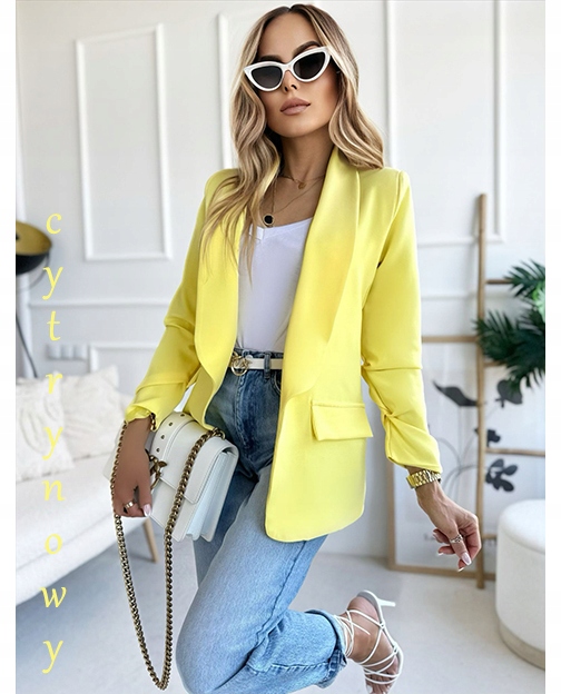 Stylowa elegancka kobieca damska MARYNARKA ŻAKIET piękne kolory Linia regular