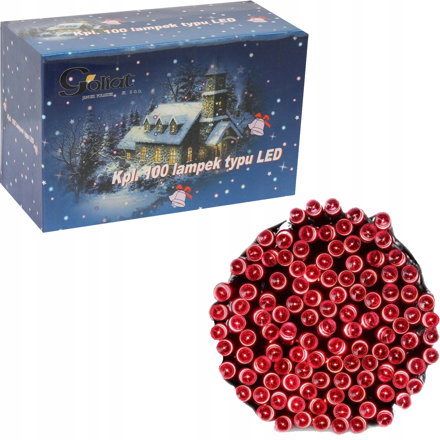 Záclona Sople 100 Led Zásuvka IP44 Červená