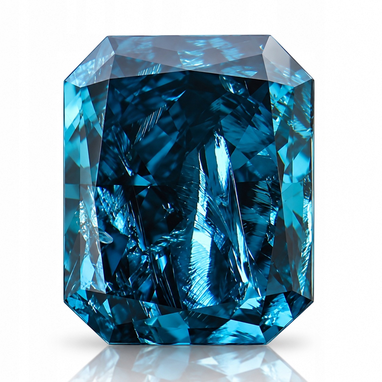 Přírodní diamant 0.28 ct Modrý Radiant I3 certifikát Wbd