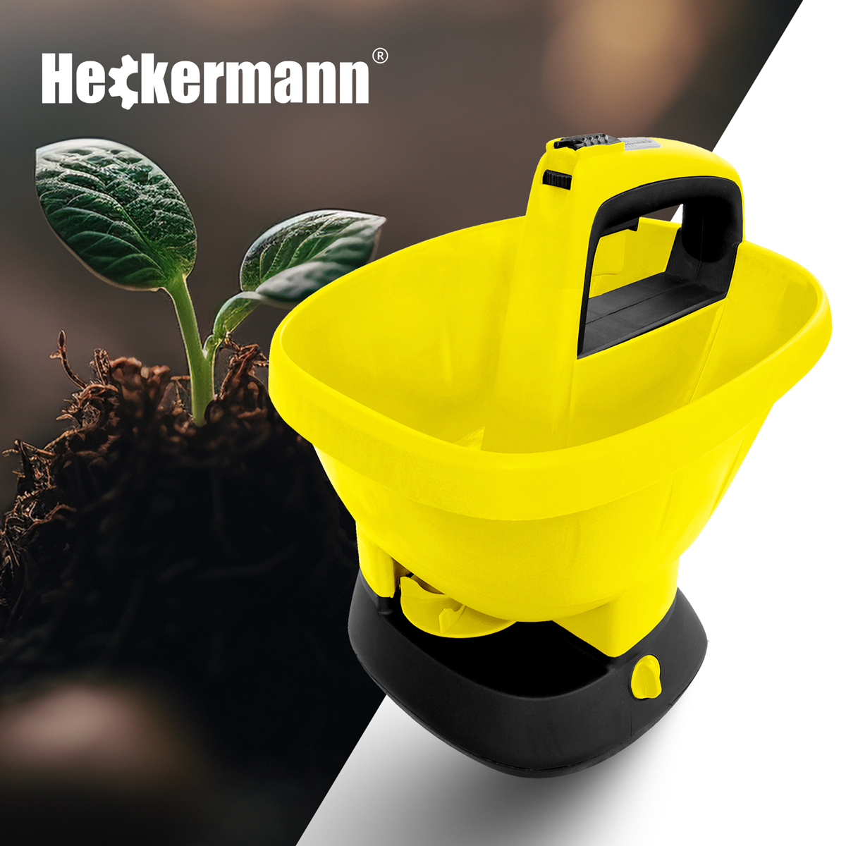 SIEWNIK AUTOMATYCZNY ELEKTRYCZNY ROZSIEWACZ NASION NAWOZU SOLI 2,7L Stan opakowania oryginalne