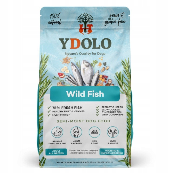Ydolo karma półwilgotna Wild Fish Ryby Morskie 2,5kg