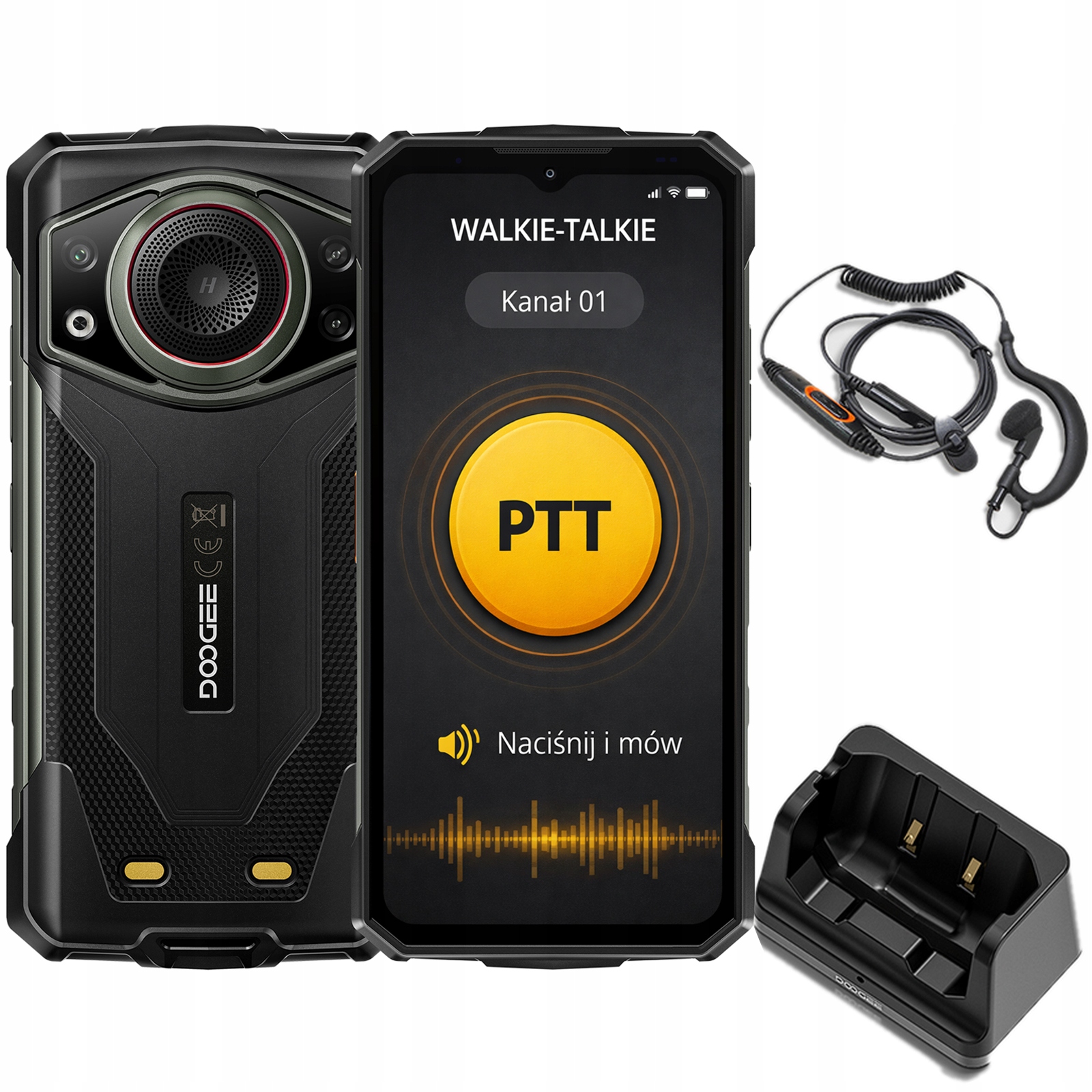 Pancéřový chytrý telefon Doogee FIRE7ULTRA 5G Ptt M6+ Základna 8/256GB 13000mAh Android