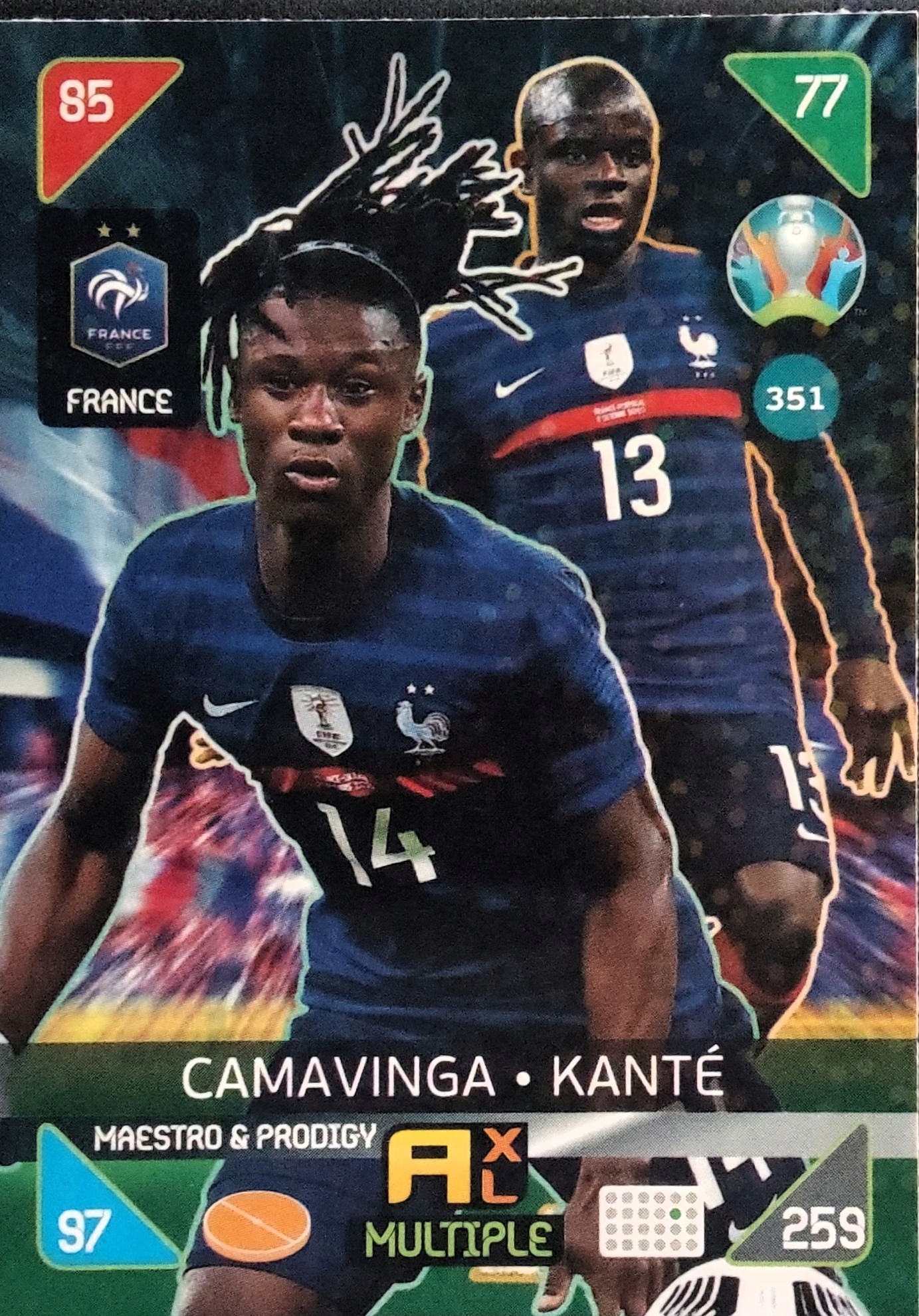 Panini Euro 2020 Kick Off 2021 Multiple 351 Eduardo Camavinga N'golo Kante