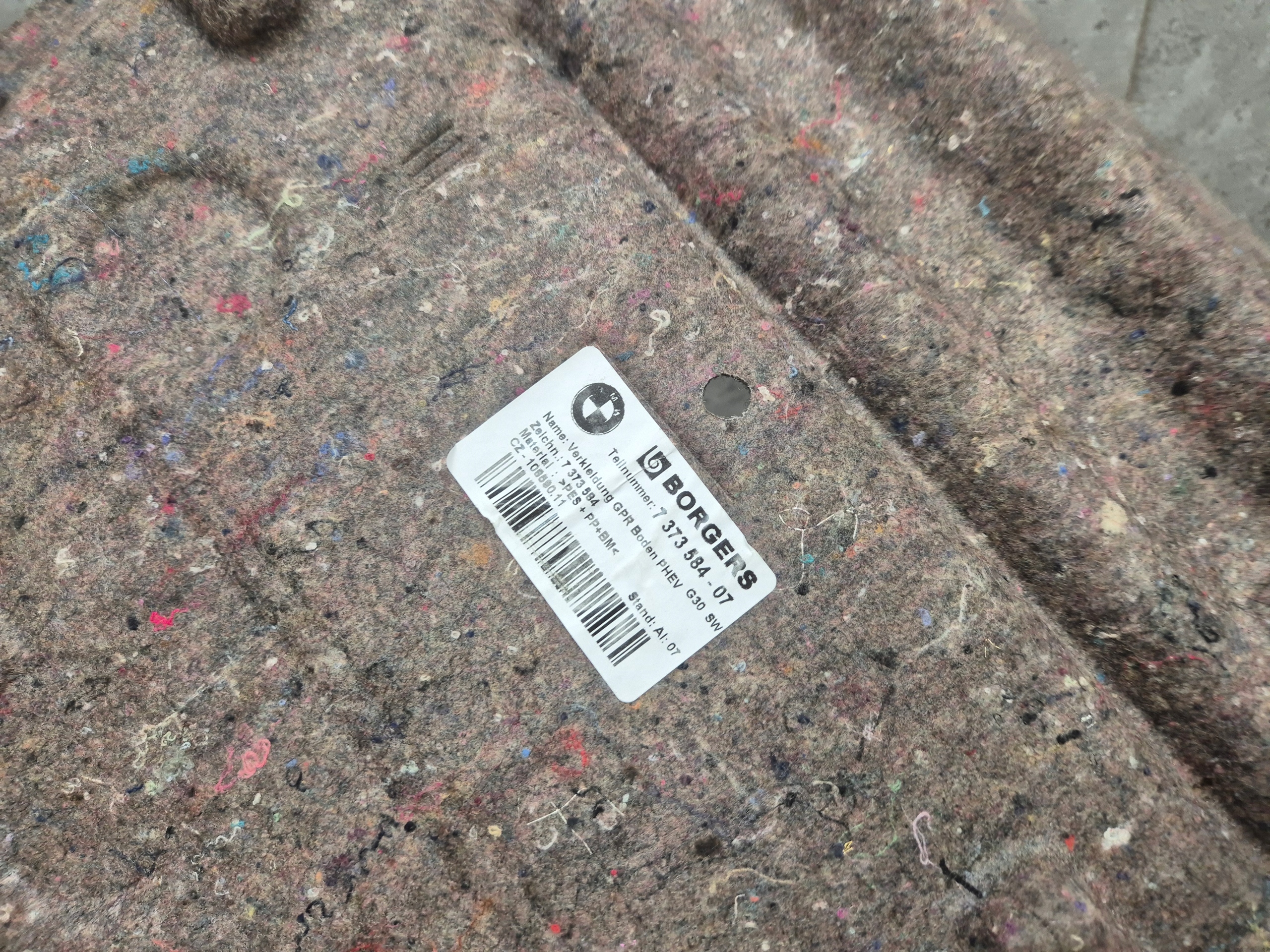 BMW G30 floor carpet upholstery mats cover boot 7373584
