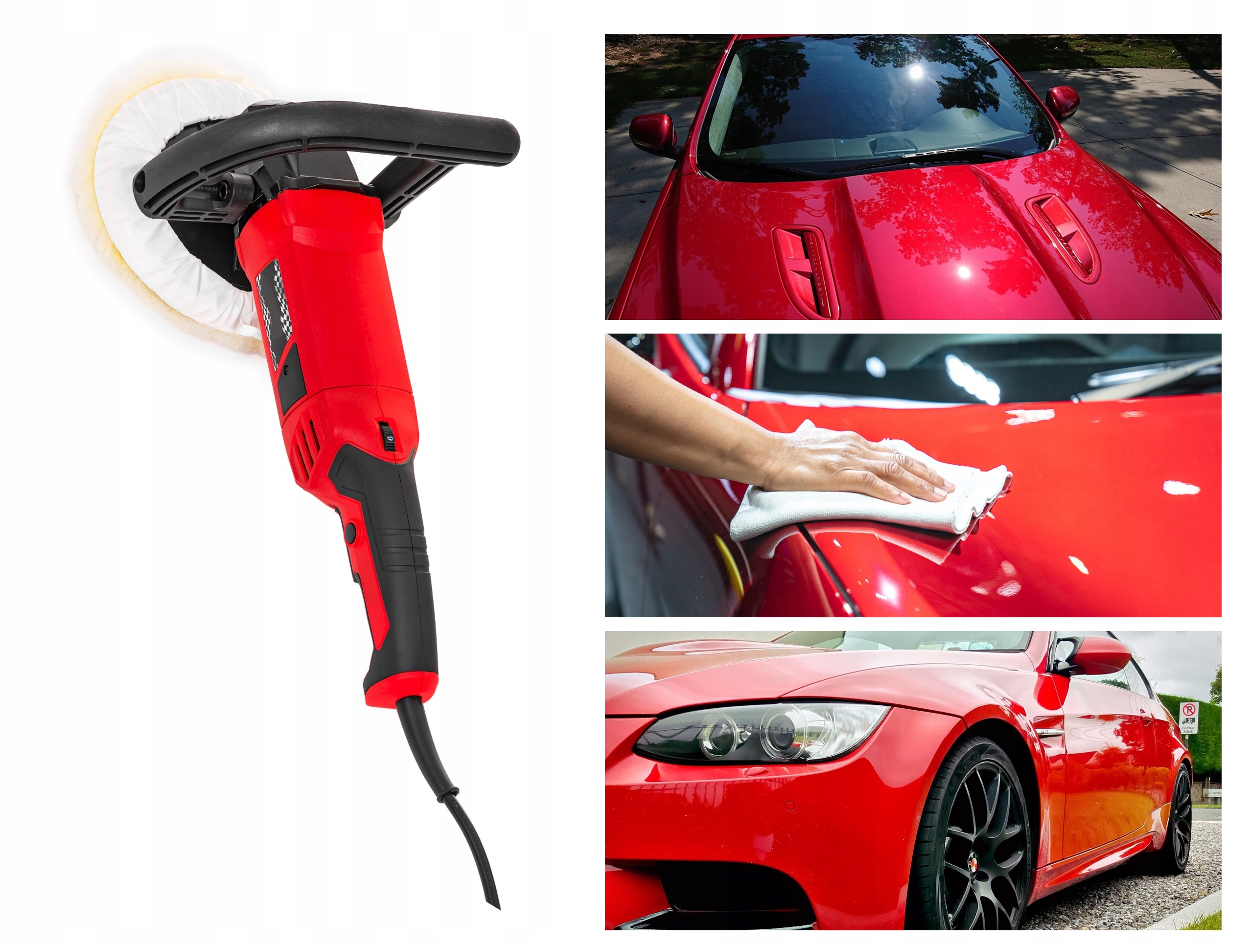 Автомобильный полировщик шлифовальный станок + 4X губка + паста