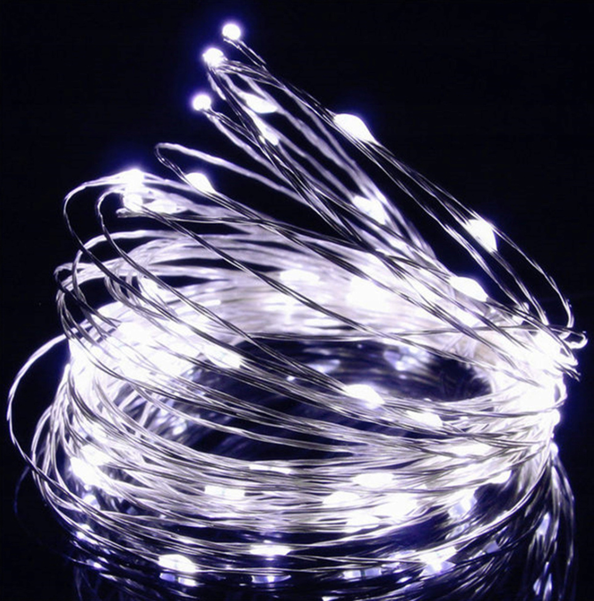 

Lampki Led na baterie 100szt. białe ozdobne