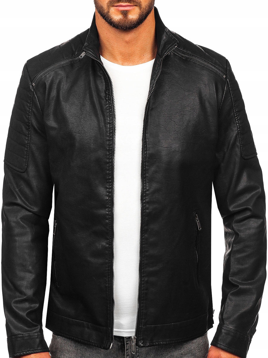 Kurtka Skórzana Biker Czarna EX229 DENLEY_3XL