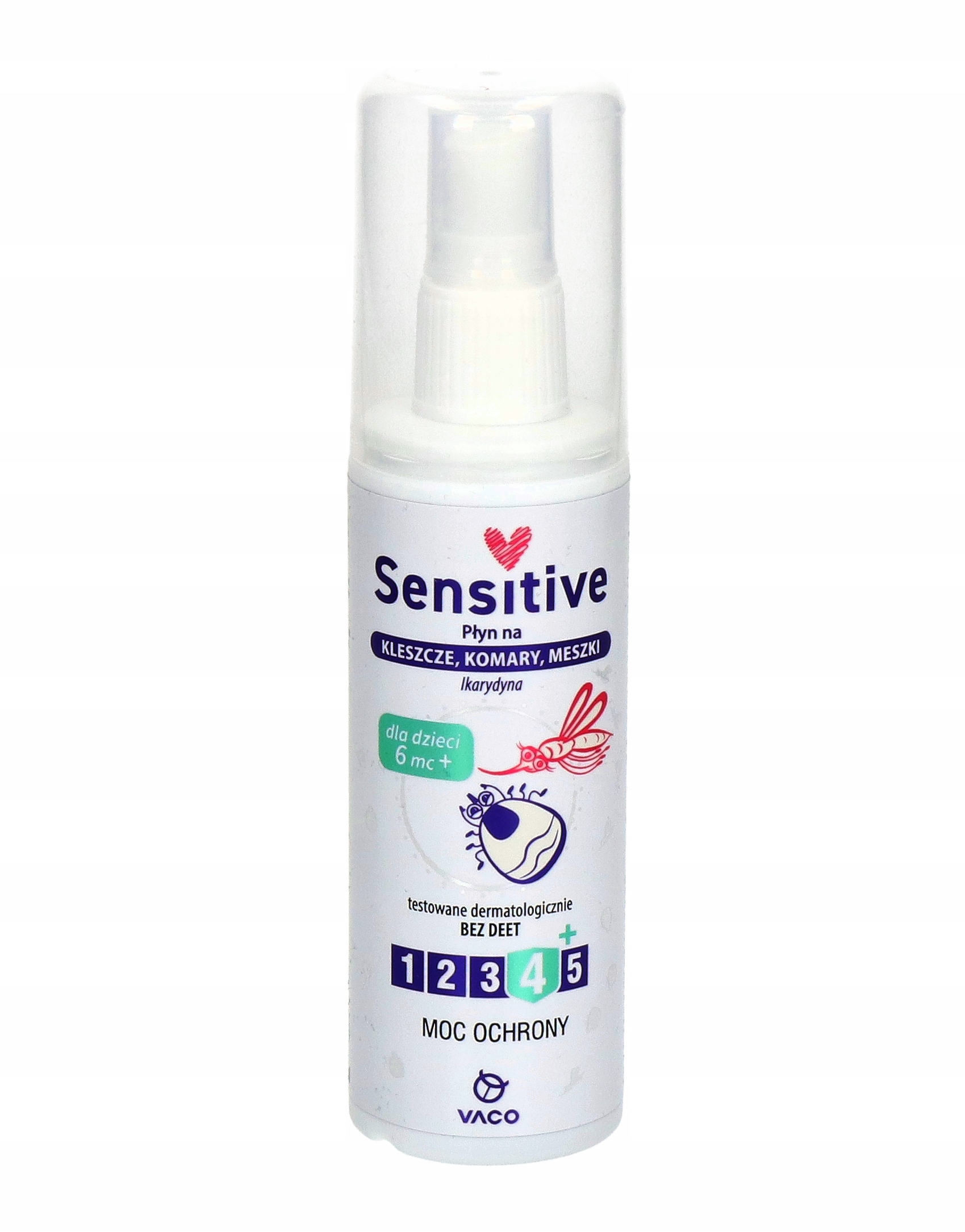 VACO Sensitive płyn na komary Ikarydyna 10% 80 ml
