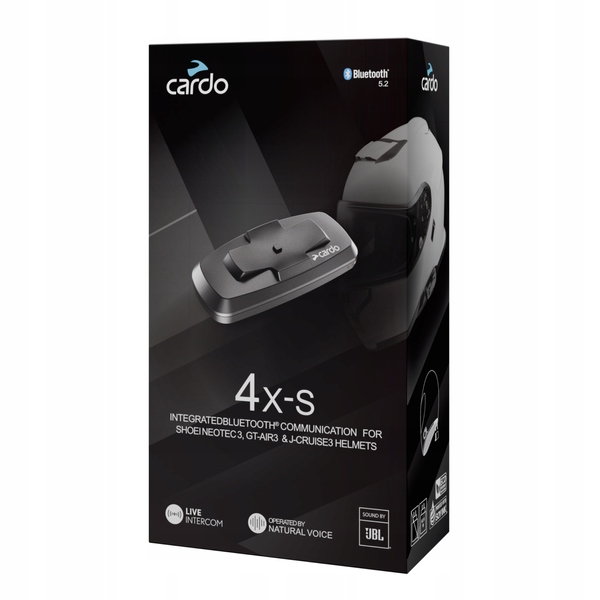 Interkom Cardo 4X-S pre prilby Shoei Neotec 3, Gt-air 3, J-Cruise 3 Helmets